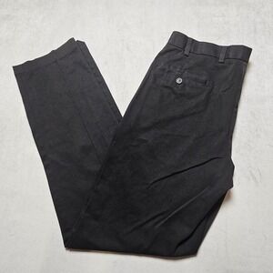 Brooks Brothers Advantage Chino Clark Fit Black Cotton Stretch Pants 34x34